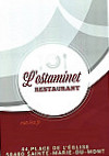 L’estaminet menu