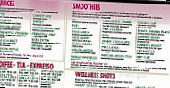 The Juice Pod menu