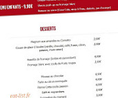 L'estaminet menu