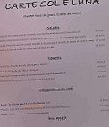 Sol E Luna menu