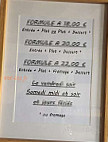 Auberge de l'Acotin menu