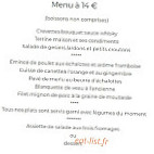 Le Beauséjour menu