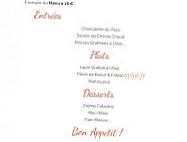 Le Costabonne menu