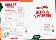 Vulkan Brauerei menu