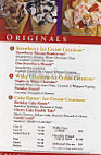 Cold Stone Creamery menu