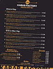 The Kabab Factory menu