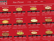 Pizza Time's menu