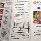 Komatsu Japanese Market menu