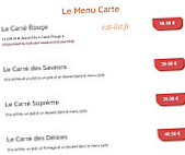 Le Carré menu