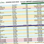 Dining Car Iom menu