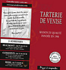 Tarterie de Venise menu