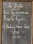 Le Bistro menu