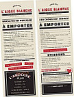 L'aigue Blanche menu