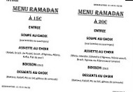 Urfa Kebab menu