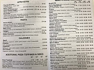 Mano's Pizza menu