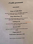 L’etable Gourmande menu