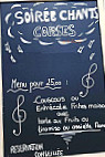 Chez Dume menu