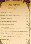 Eau Petit Pont menu