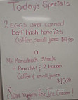 Jaffrey's Country Cafe menu