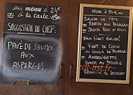 Auberge Les Acacias menu