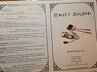 Ko î Sushi menu