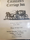 Carriage Inn menu