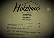 Holzhaus Das Restaurant menu