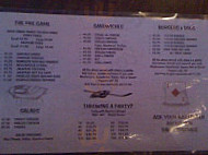 Sporty's Cafe menu