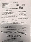 Mama Linda's Pizzeria menu