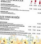 Le Jardin menu