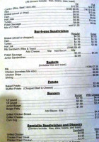 Billy Boy -b-que menu