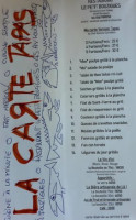 Le Petit Bouzigues menu