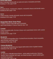 Bertucci's Brick Oven menu