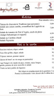 L'Agriculture menu