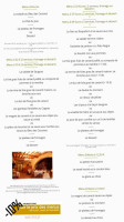 Auberge de Saugras menu