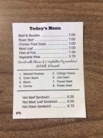 Mooreland Cafe menu