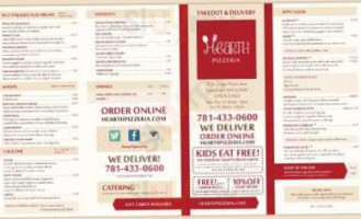 Hearth Pizzeria menu