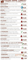 Chez Pizza Nino menu