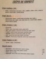 Crêperie Du Landy menu