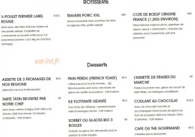 Sacre Frenchy menu