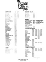 Dalton Dari-ette menu