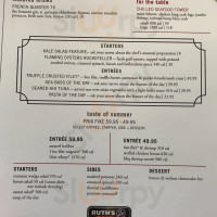 Ruth's Chris Steak House menu