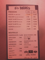 Restaurant les copains d'abord menu