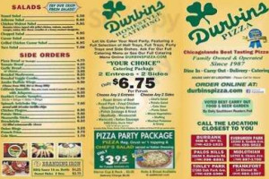 Durbins Of Burbank menu