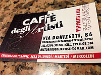 Caffe Degli Artisti Di Paolo Giunta menu