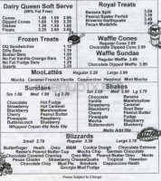 Mike's Dairy menu