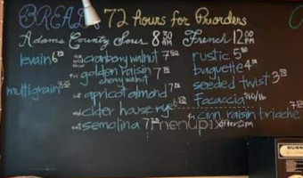 Gettysburg Baking Co. menu