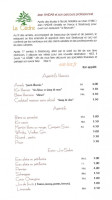 Le Cedre menu