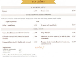 Crêperie Le Vorlen menu