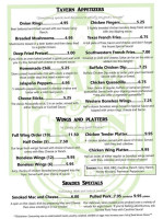 Shades Of Green menu